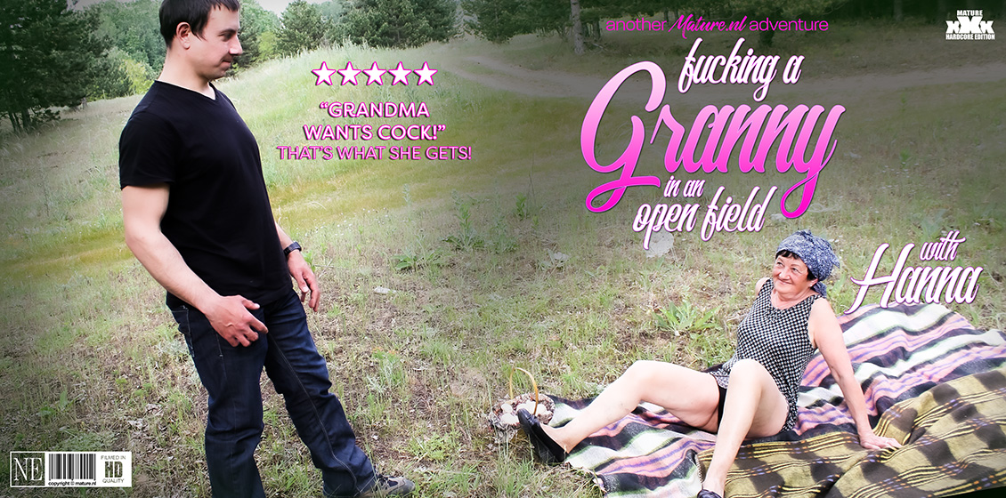 Hanna D., Roberto “73 year old grandma Hanna D. seduced a younger stranger to fuck her in an open field” Mature.NL