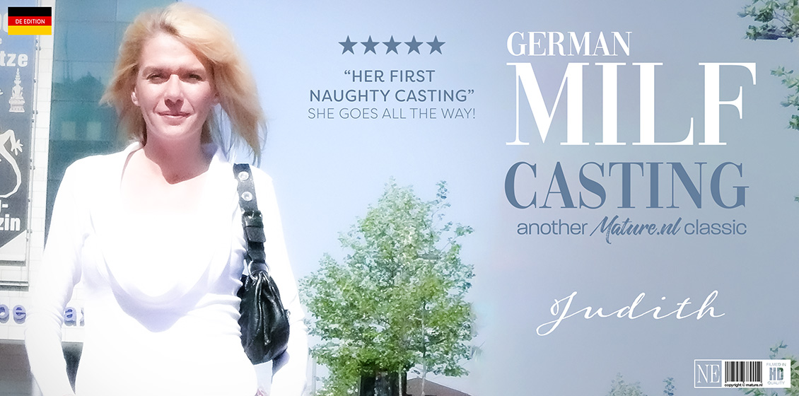 Judith “Blonde German MILF Judith masturbates on her very first casting where she gave it all” Mature.NL