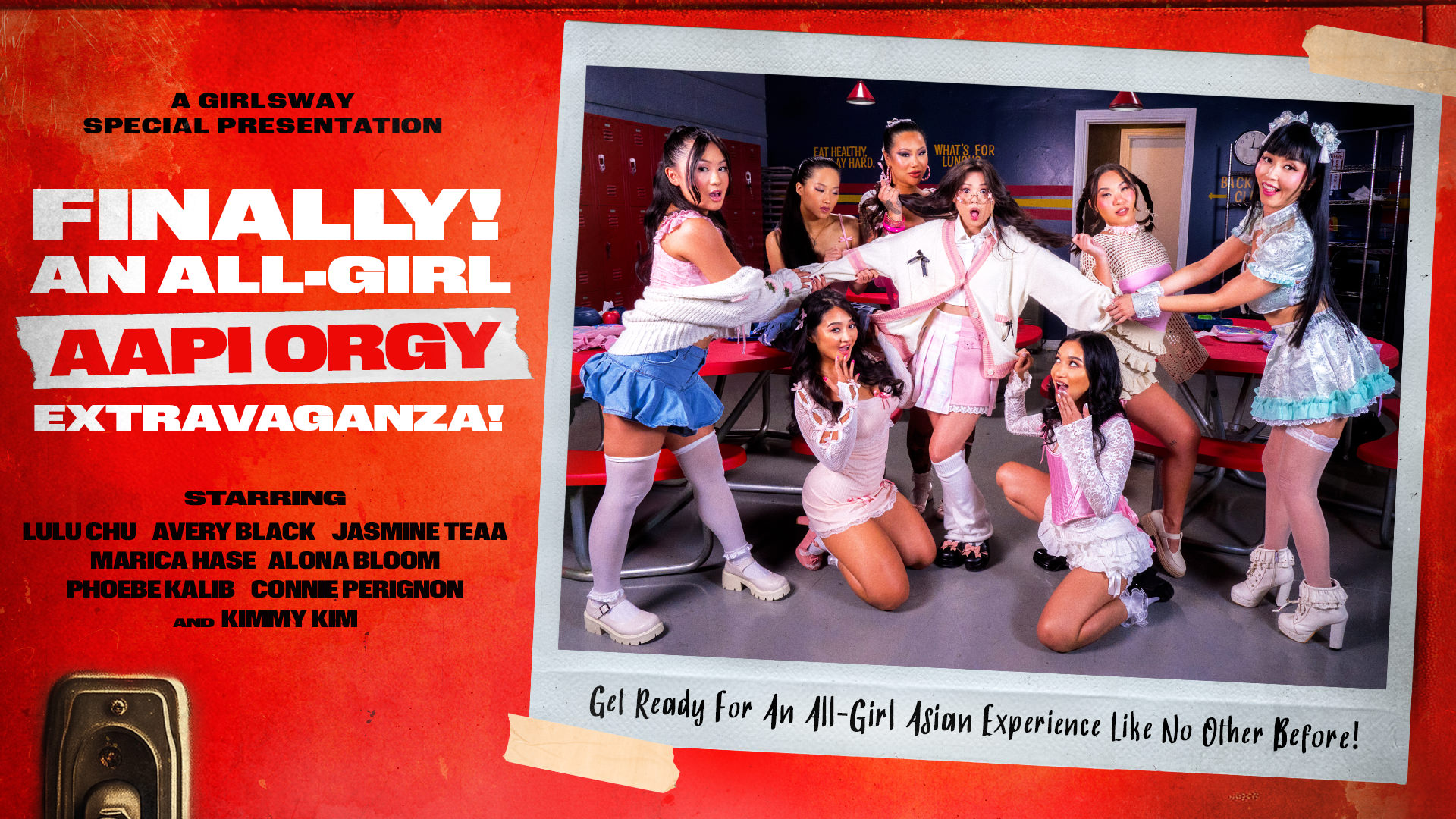 Avery Black, Kimmy Kimm, Lulu Chu, Connie Perignon, Phoebe Kalib, Marica Hase, Jasmine Teaa, Alona Bloom “Finally! … An All-Girl Asian Orgy Extravaganza” GirlsWay