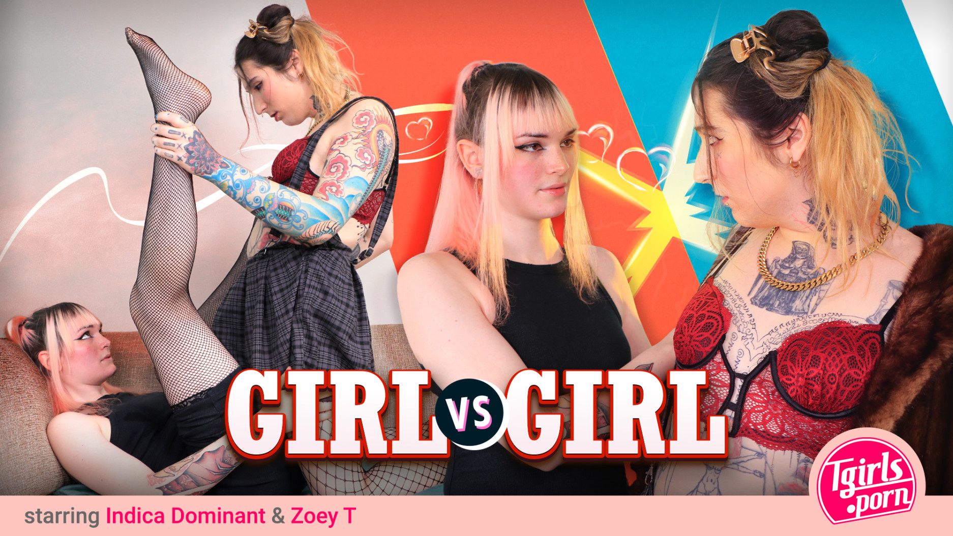 Indica Dominant, Zoey T Girl vs Girl TGirlsPorn