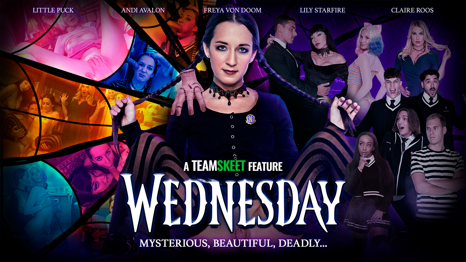 Freya von Doom, Claire Roos, Lily Starfire, Little Puck, Andi Avalon, Mike Mancini, Ryan Driller, Rico Hernandez, Parker Ambrose, Axel Haze Wednesday TeamSkeetFeatures