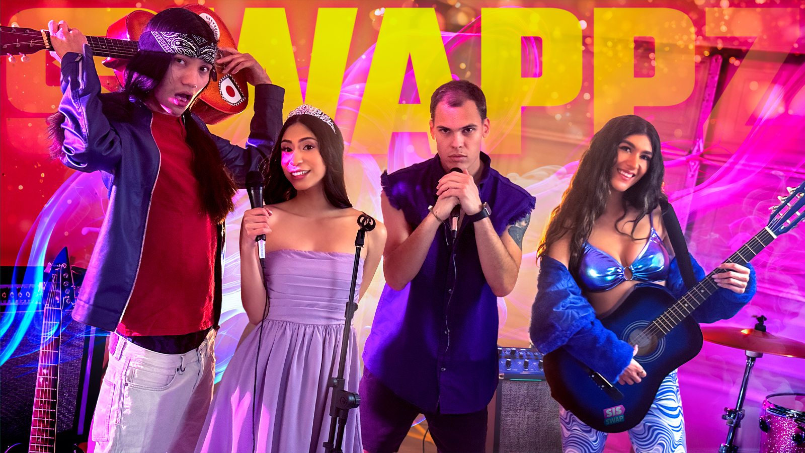 Aubry Babcock, Sona Bella, Donatello Devine, Parker Sims “Our Big Cumback” SisSwap